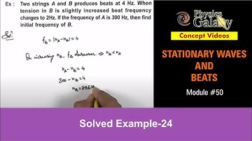 Class 11 Physics | Stationary Waves & Beats | #50 Solved Example-24 on Superposition of Waves