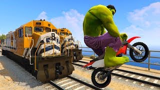 جراند 5: هالك باركور في القطار  GTA 5 - Hulk Train Parkour