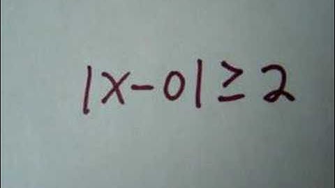 Inequalities involving absolute value