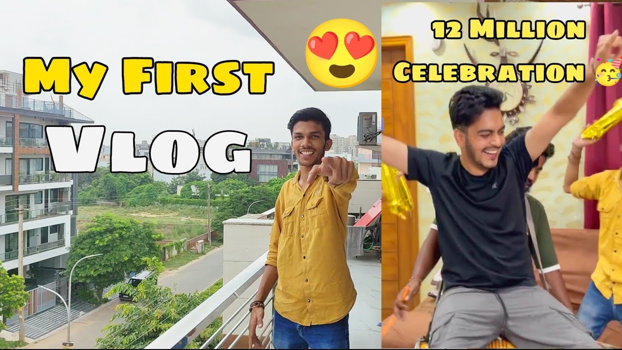 My First Vlog || 12 Million Celebration 😍 || Ballu vlogs || - YouTube