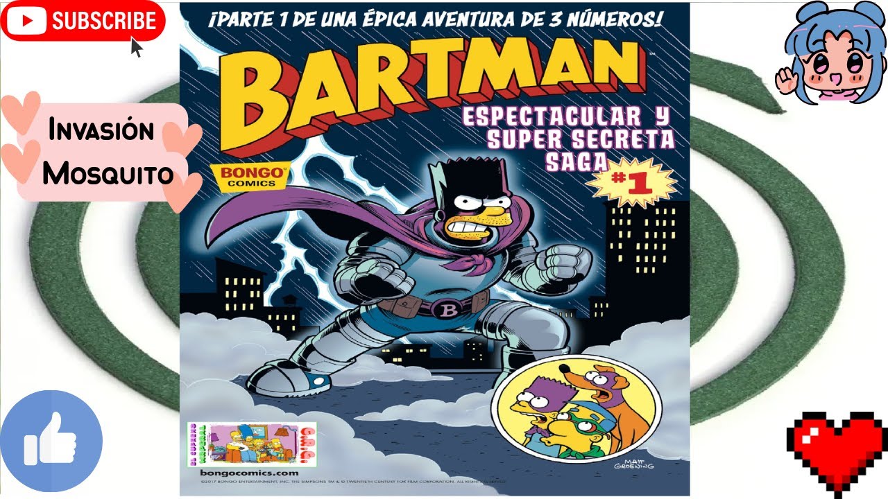 Comic de Bartman 1 Los Simpsons 2 k YouTube