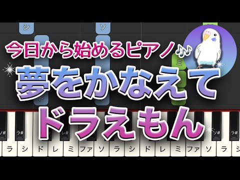 【初級｜初心者でも失敗しない】左手かんたん・ゆっくり｜夢をかなえてドラえもん