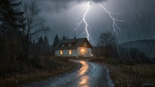 Fall asleep Instantly in Heavy Rain in Night Cabin – Deep Sleep 🌧️🌙 screenshot 4