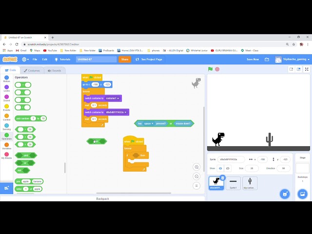 Chrome Dino Game - Scratch Tutorial