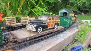 Roundhouse 24 live steam and LGB forney battery double header on Nemasket Valley Railway
