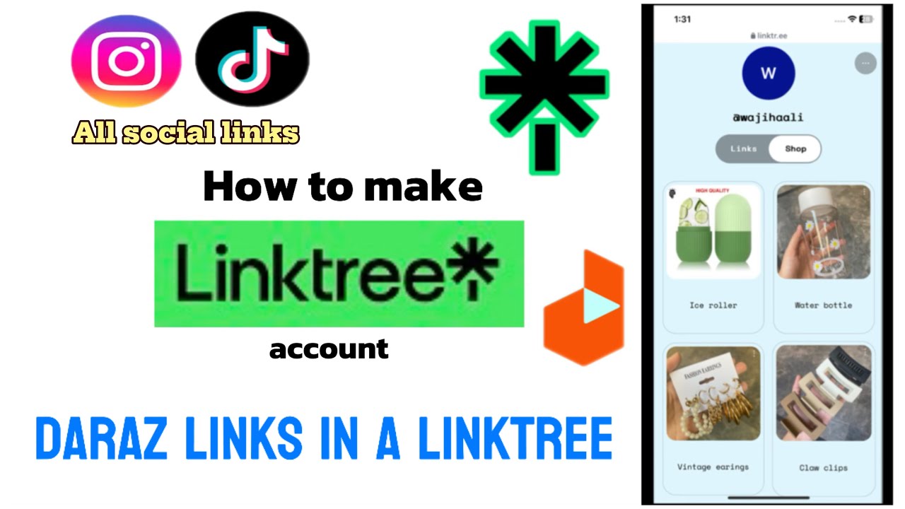 How to make link tree | how to add daraz links in link tree - YouTube