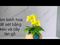 Cách làm hoa 5 cánh bằng đất sét với cây lăn gỗ DIY make clay flower