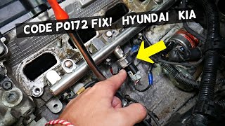 HYUNDAI KIA GDI CODE P0172 SYSTEM TOO RICH BANK 1 FIX, GDI 1.6 1.8 2.0 2.4 2.5