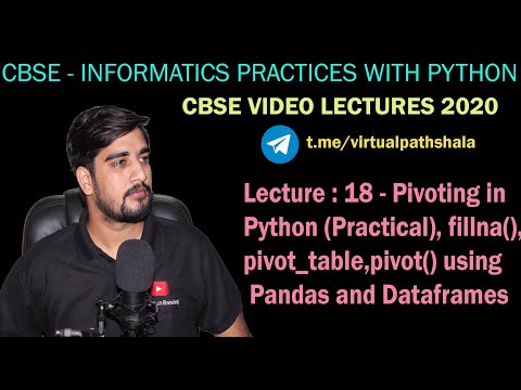 18. Pivoting Practical in Dataframes using pandas & Python | fillna() | Data sorting for XI/XII CBSE