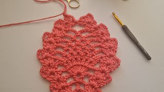 Crochet Pineapple Stitch.. For Beginners🍍 كروشيه غرزة الاناناسة للمبتدئين