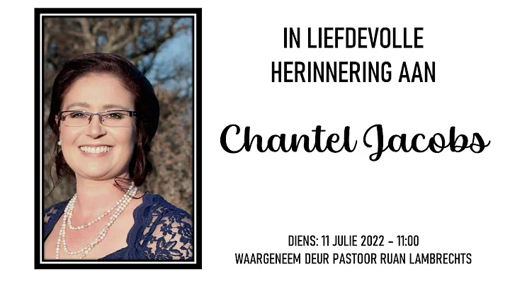Begrafnisdiens: Chantel Jacobs