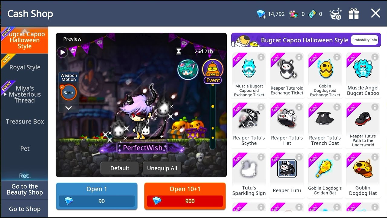 Maplestory M - Halloween Style / Apple Pulls / Arcane Umbra Attempts