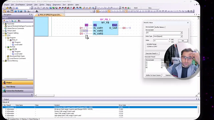 MITSUBISHI PLC GX WORKS2 FUNCTION BLOCKS WITH FB LANGUAGE