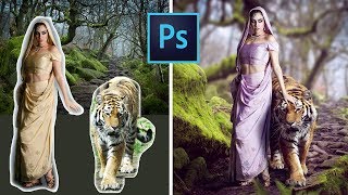 Tiger Women Photoshop Manipulation Tutorial screenshot 4