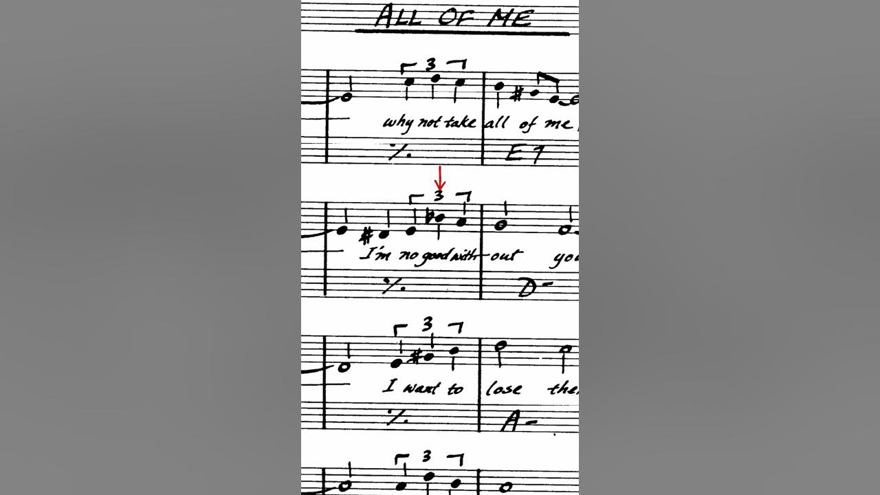 All Of Me - Jazz Lead Sheet