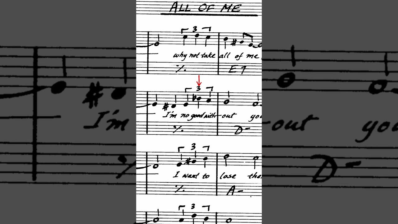 All Of Me - Jazz Lead Sheet