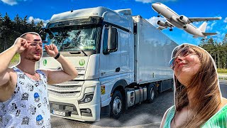 Будни ПАРНОГО экипажа МУЖ-ЖЕНА. Рейс Испания - Дания. Дальнобой на Mercedes ActrosL