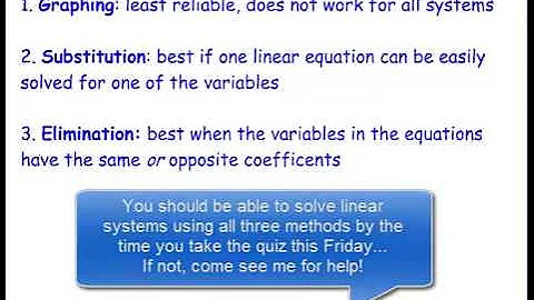 Linear Systems Part 3 - Elimination