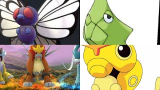 EVOLVING A CATERPIE INTO METAPOD.#shorts#trending#pokemon#pokemongo#caterpie#metapod#1st#butterfree