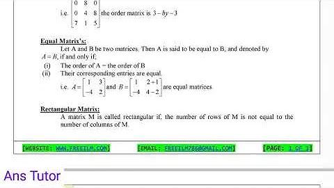 9th Math Chapter 1 Definitions , Matrices and Determinants Definitions , 9th Math Chapter 1 ex 1.1