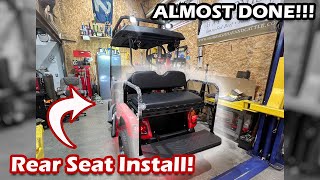 ALMOST DONE! Installing A Rear Seat On The 670cc Predator Swapped E-Z-GO TXT Golf Cart!