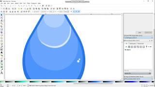 Making of simple water drop logo on inkscape