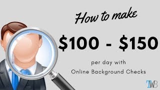 Celebrity How to Make $100 to $150 per Day with Background Checks Profile