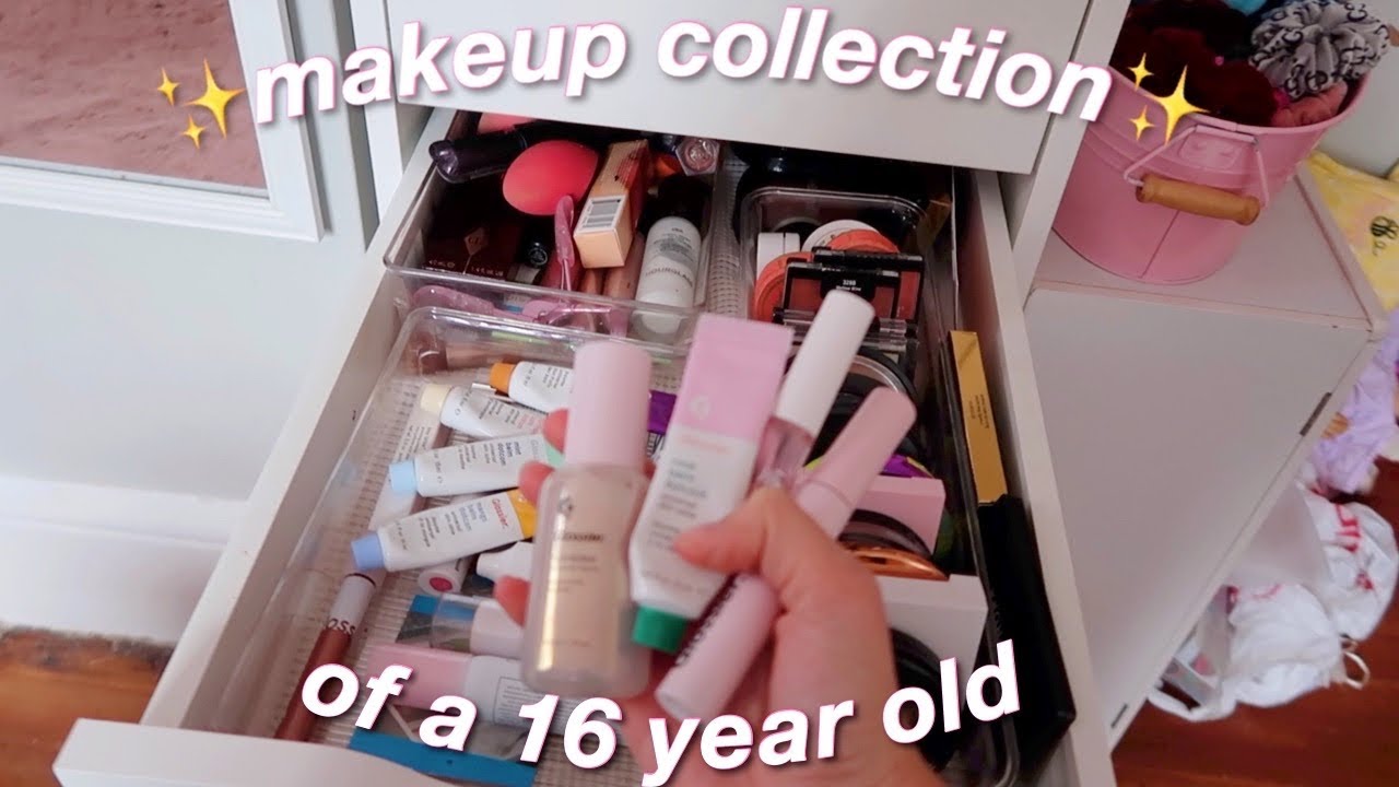 makeup collection of a 16 year old