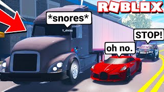 Truck Driver Crashes My 25M Bugatti & Runs Ends Bad.. Roblox Ultimate Driving Roleplay
