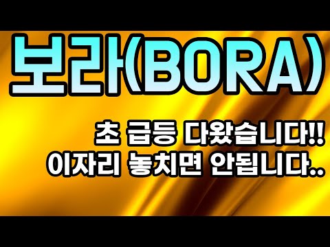   보라 BORA 코인전망 초 급등 다왔습니다 이자리 놓치면 안됩니다 NOW 준비되신 분만 수익 급등 시작