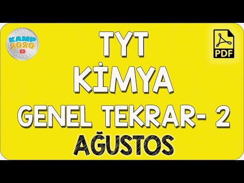 TYT Kimya Genel Tekrar- 2 (Ağustos) | Kamp2020