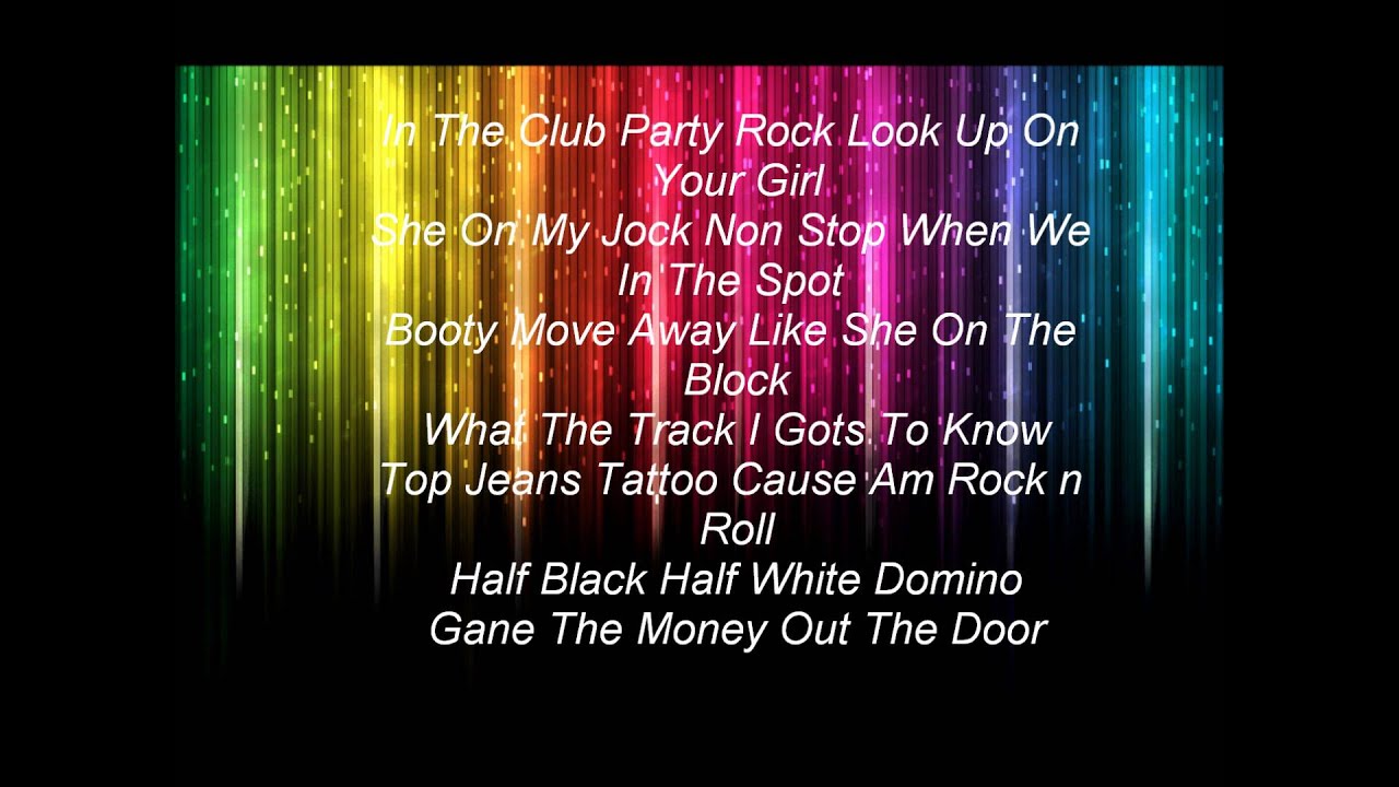 Party Rock Anthem Lyrics LMFAO YouTube Party Rock Anthem Lyrics LMFAO YouTube