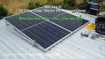 Solar Pump - Bơm hỏa tiễn đa tầng không chổi than Bác khách Chi Tôn - An Giang