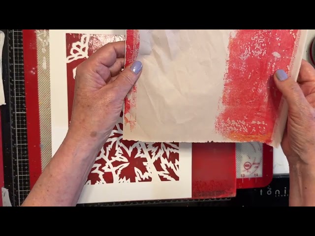 Mixed Media Monday! - Gelli Printing with Stencils!