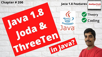 # 200 Java Joda | Joda | How to use Joda Date API in Java8? | Java Date Time | RedSysTech | Java8