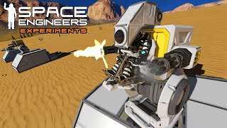 Space Engineers Experiments: Mouse Controlled Turret (No Script And Scripted)
