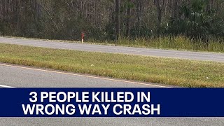 Wrong-way driver ran into woods, didn't call 911 for help after 3 killed in crash | officials