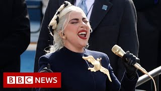 Biden inauguration: Lady Gaga sings the National Anthem  BBC News