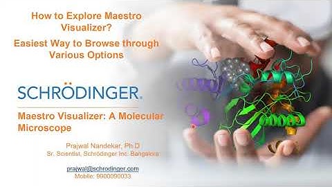 Demonstration-1 Maestro GUI: Sketching, molecular visualization, build/edit molecule