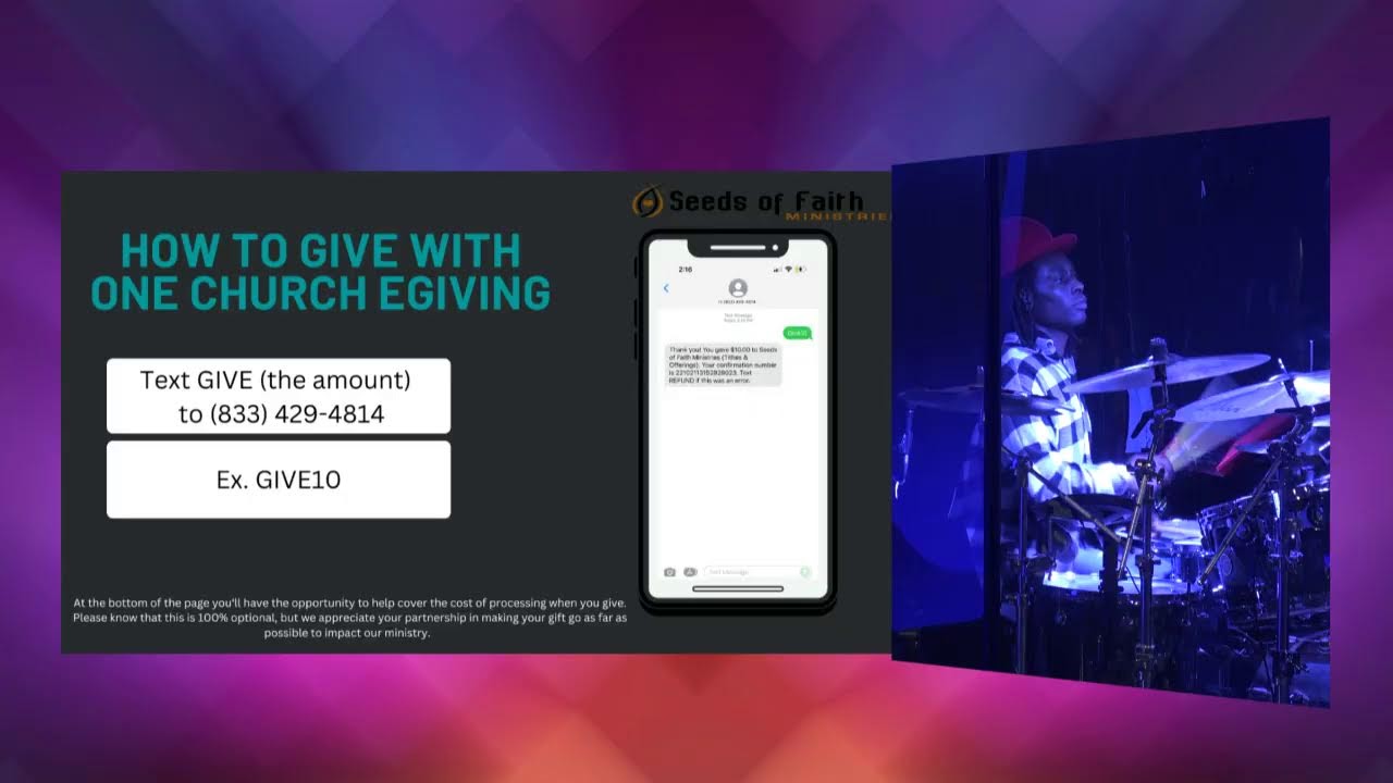 Seeds of Faith Live;  Permissions through CCLI Copyright & Streaming Licenses  20511240  & 20511264