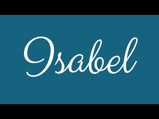 How To Draw Isabella In Cursive