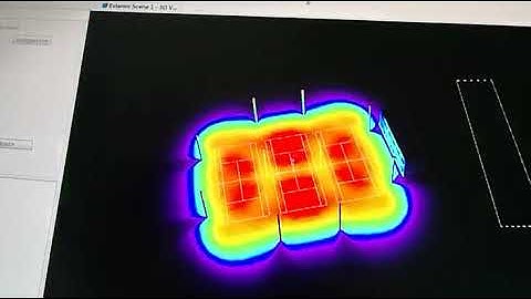 DIALux simulation for tennis court 2