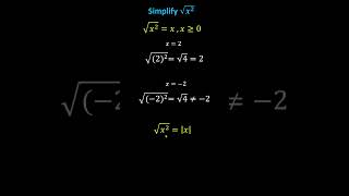 What is the Square Root of x^2?