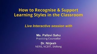 Sahyog :  How to Recognise & Support Learning Styles in the Classroom