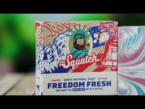  Dr. Squatch All Natural Bar Soap for Men with Zero Grit,  Freedom Fresh