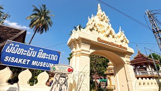 Beautiful view at Wat Sisaket in Vientiane Laos