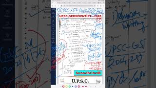 #UPSC-GSI-[GEOCHEMIST-MAINS=20/6/26]/ #HOW TO PREPARE FOR MAINS-20/6/26 /#GSI-PYQ-SOLUTION-2014-2025