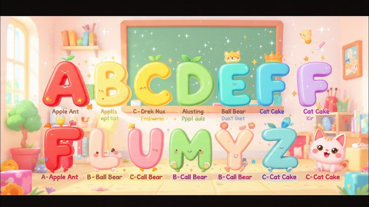 A–Z Phonics Song for Kids | Alphabet Sounds + Two Words | Fun 3D ...