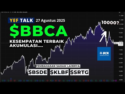 Analisa & Prediksi  saham $BBCA YEFTalk edisi 27 Agustus  2025