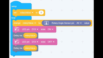 Codecraft Lesson 3 - Grove Starter Kit for Arduino - Analog Input (Rotary) V2.2